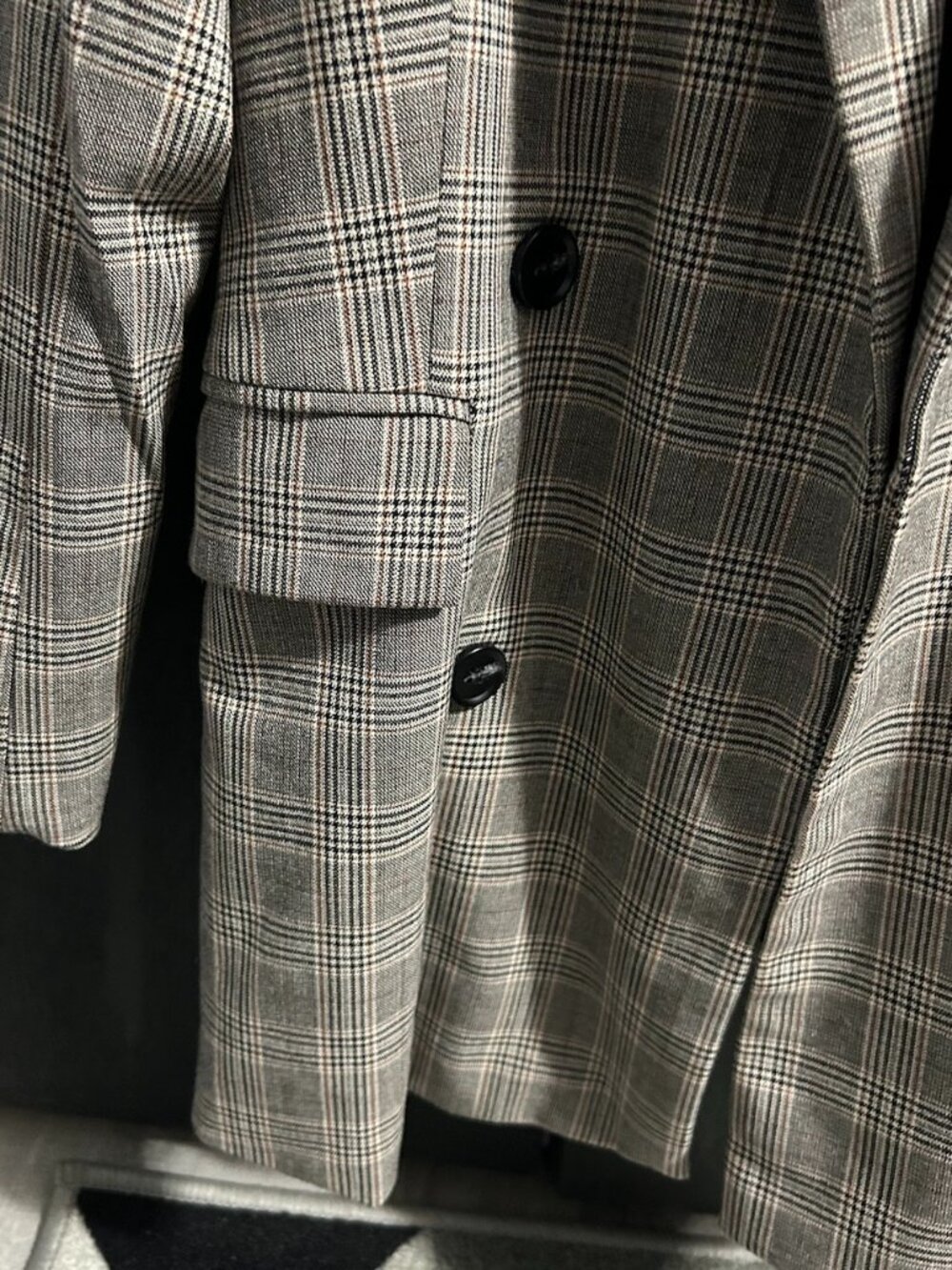 Rachel Zoe Plaid Double Breasted OPEN FRONT Blazer Office Academia Women's S - Picture 6 of 12